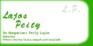 lajos peity business card